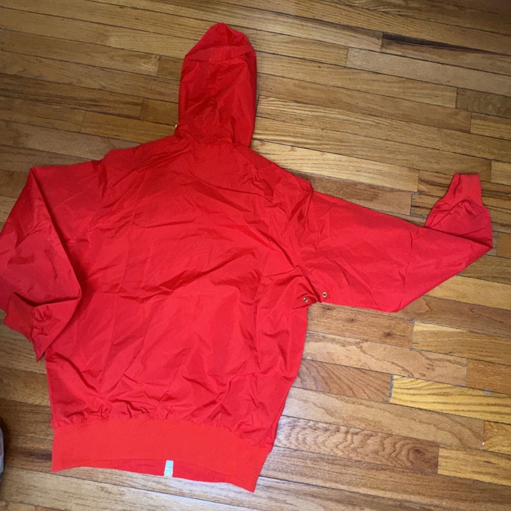 Vintage 60s Levis Hooded National Sports Festival Jacket Light Windbreaker M Red - Picture 12 of 13